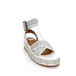 Ivoire0467a Fiorina S148 J699 Raffia Blanc Dore Plateformes