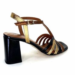 Ivoire0352 Ivoire K252 Mare 2 Cuir Noir Bronze Sandales