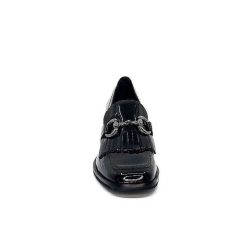 Ivoire0236a Ivoire 78006 Fortunato Cuir Vernis Noir Mocassins