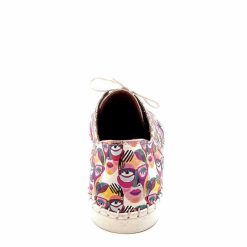 428-ivoire Ivoire P420 Cuir Imprime Multicolore Baskets