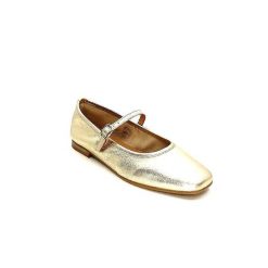 We Do Ivoire 55362 Cuir Metal Dore Ballerines