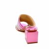 ivoire-395 Ivoire E10859 X Cuir Metal Degrde Rose Argent Bleu Mules