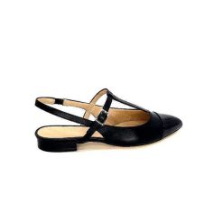 Ivoire0347b Ivoire Ch788 Cuir Noir Ballerines