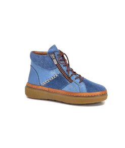 355-ivoire Ivoire 24721 Daim Bleu Bottines