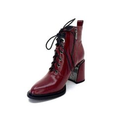 Elue Par Nous Elue Par Nous Paliki Cuir Rouge Bottines