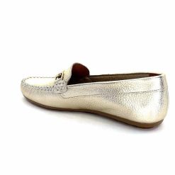 Ivoire0209b Ivoire 12052 Cuir Platine Dore Mocassins