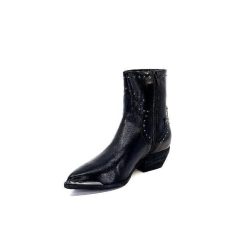 Ivoire0341a Ivoire Ar232 Cuir Noir Bottines