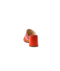 ivoire-395 Ivoire E9517 Cuir Orange Rose Sandales