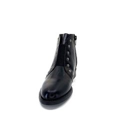 Ivoire0381b Ivoire 7553 Cuir Noir Bottines