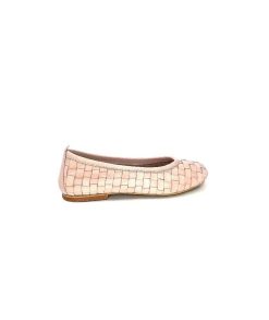 355-ivoire Ivoire 35.45.E201 Cuir Rose Ballerines