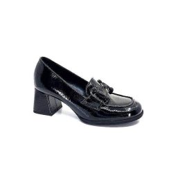 Ivoire0130a Ivoire 204823 Cuir Vernis Noir Mocassins