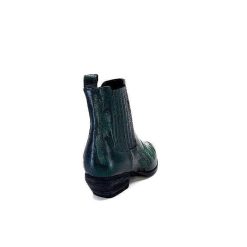 Ivoire0341a Ivoire Ar230 Cuir Metal Vert Bosco Bottines