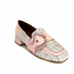 Philippe Morvan Philippe Morvan 5030 Pm01 Cuir & Textile Rose Mocassins