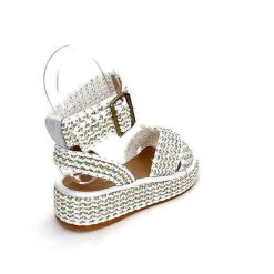 Ivoire0467a Fiorina S148 J699 Raffia Blanc Dore Plateformes