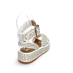 Ivoire0467a Fiorina S148 J699 Raffia Blanc Dore Plateformes