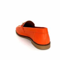 Ivoire0209b Ivoire 12646 Cuir Orange Mocassins