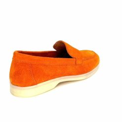 Ivoire0209b Ivoire 12851 Daim Orange Mocassins