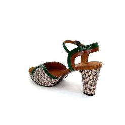 Chie Mihara Chie Mihara Eny Cuir Vert Marron Beige Sandales