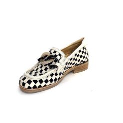 Softwaves Softwaves 8.3532-013 Cuir Noir Creme Mocassins