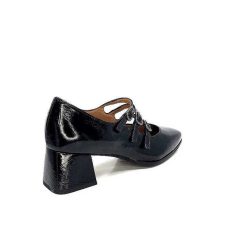 plumers Ivoire 4145 Cuir Vernis Noir Ballerines