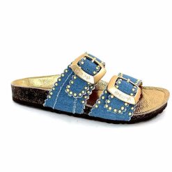 ciucani enrico Semerdjian Arona Textile Bleu Jeans Mules