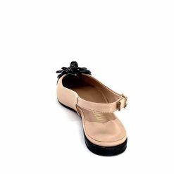 398-ivoire Ivoire M23099 Cuir Beige Noir Ballerines