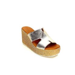 oh my sandals - innova footwear Ivoire 5458 Cuir Or Mules