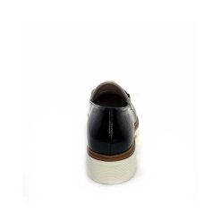 Ivoire0130a Ivoire 8B5116 Vernis Noir Cuir Beige Mocassins