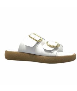 top tris srl Ivoire 8022-02 Cuir Blanc Mules