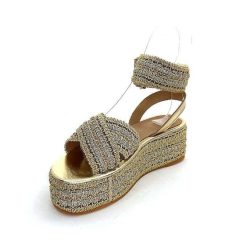 Ivoire0467a Fiorina S213 Flo 699 Raffia Dore Strass Plateformes