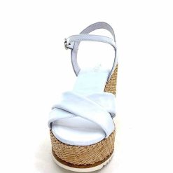 Nero Giardini Nerogiardini 410630 D7078 Cuir Raffia Blanc Plateformes