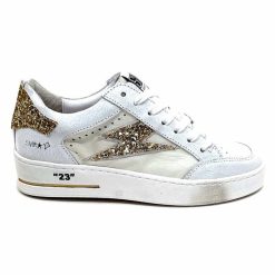 Semerdjian Semerdjian Smr Noubar 11464 Cuir Blanc Glitter Or Baskets