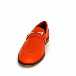 Ivoire0209b Ivoire 12646 Cuir Orange Mocassins