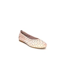 355-ivoire Ivoire 35.45.E201 Cuir Rose Ballerines