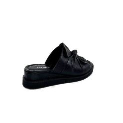 Ivoire-354 Ivoire 107911 Cuir Noir Mules