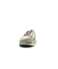 No Name No Name Mia Jogger Daim Textile Beige Pastel Vert Baskets