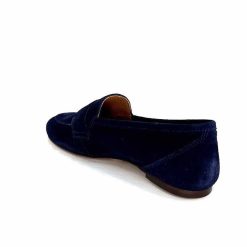 Ivoire0209b Ivoire 10648 Daim Bleu Marine Mocassins