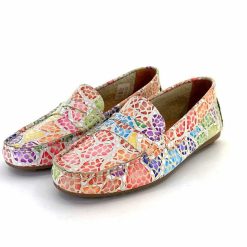 Ivoire0209b Ivoire 10322 Anilina Cuir Beige Multicolore Mocassins