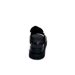 Ivoire-354 Ivoire 107911 Cuir Noir Mules