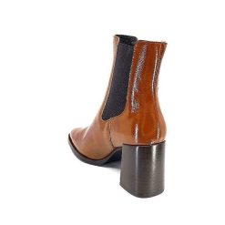 We Do Ivoire 99647A Cuir Vernis Ocra Bottines