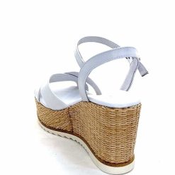 Nero Giardini Nerogiardini 410630 D7078 Cuir Raffia Blanc Plateformes