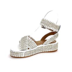 Ivoire0467a Fiorina S148 J699 Raffia Blanc Dore Plateformes