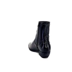 Ivoire0341a Ivoire Ar232 Cuir Noir Bottines