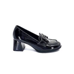 Ivoire0130a Ivoire 204823 Cuir Vernis Noir Mocassins