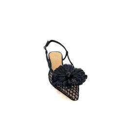 chantal Chantal 2211 Textile Noir Raffia Noir Escarpins