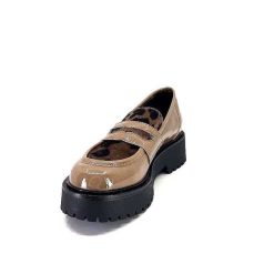 Ivoire0130a Ivoire 1M4883 Cuir Vernis Marron Mocassins