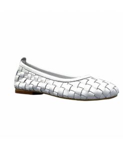 355-ivoire Ivoire 35.45.E201 Cuir Blanc Ballerines