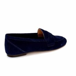 Ivoire0209b Ivoire 10648 Daim Bleu Marine Mocassins