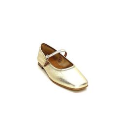 We Do Ivoire 55362 Cuir Metal Dore Ballerines