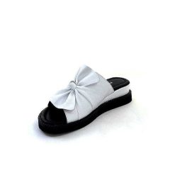 Ivoire-354 Ivoire 107911 Cuir Blanc Mules